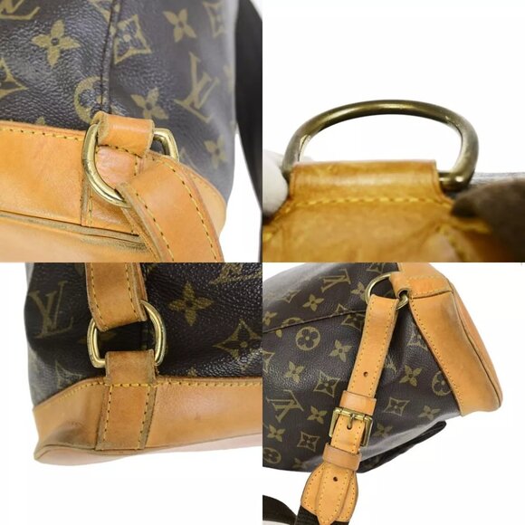 LOUIS VUITTON Montsouris GM Backpack Bag Monogram Leather Brown M51135 70FB218 - Picture 16 of 16